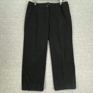 JH Collectibles Pants Womens 12P Black Textured Stretch Straight Leg Mid Rise